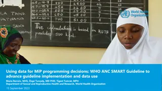 Enhancing Implementation of WHO ANC SMART Guidelines