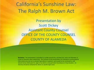 Understanding California's Ralph M. Brown Act