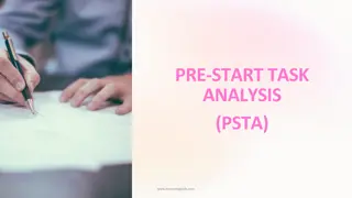 PRE-START TASK ANALYSIS(PSTA)