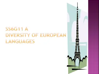 SS6G11 A DIVERSITY OF EUROPEAN LANGUAGES.