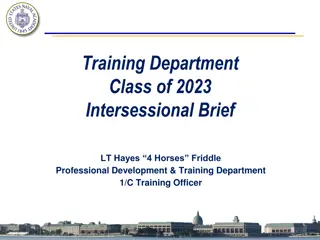 Training Department Class of 2023 Intersessional Brief.
