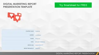 Digital Marketing Report Presentation Template for Company XYZ