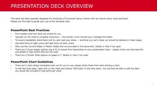 University of Cincinnati Cancer Center Presentation Deck Overview