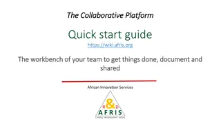 AFRIS Collaborative Platform Quick Start Guide
