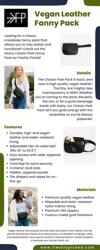 Vegan Leather Fanny Pack  Freshly Picked  Infographic
