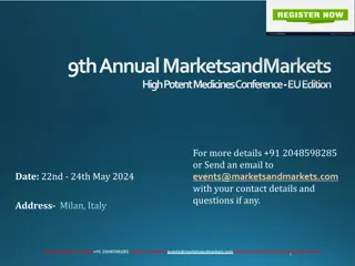 High Potent Medicines Conference - EU Edition | Milan, Italy