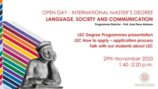Explore International Master's Degree in Language, Society, and Communication
