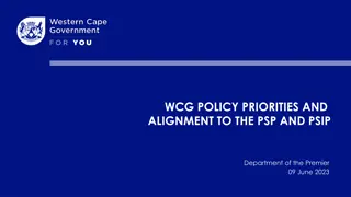 Western Cape Government Policy Priorities and Alignment Overview