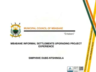 Urban Development Project Experience in Mbabane Informal Settlements