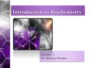 Introduction to Biochemistry: Understanding the Chemistry of Life