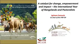 Empowering Rangelands and Pastoralists: The International Year of Impact