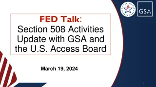 Federal Talk: Section 508 Activities Update with GSA and U.S. Access Board