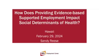 Impact of Evidence-based Supported Employment on Health and Social Determinants