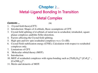 Crystal Field Theory in Transition Metal Complexes