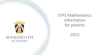 Early Years Foundation Stage Mathematics Information for Parents 2023