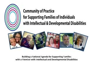 Building a National Agenda for Supporting Families with Intellectual and Developmental Disabilities