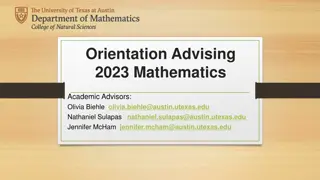 Mathematics Course Selection Guide for Fall Semester