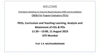 Understanding Outcome-Based Education (OBE) and Accreditation for Program Evaluators Workshop
