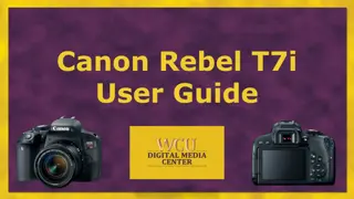 Canon Rebel T7i User Guide - Setup and Shooting Instructions