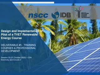 TVET Renewable Energy Course: Session on Electricity and Circuits