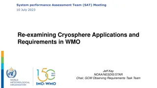 Re-examining Cryosphere Applications and Requirements in WMO - SAT Meeting Summary