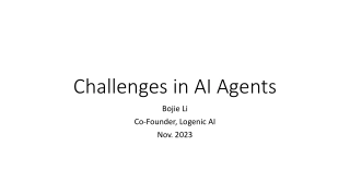 Challenges in AI Agents