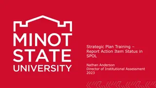 Strategic Plan Training Report Action Item Status in SPOL by Nathan Anderson