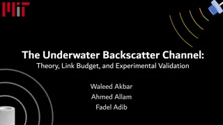 Underwater Backscatter Channel: Theory, Link Budget, and Climate Monitoring