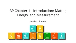 Introduction to Chemistry: Matter, Energy, and Measurement