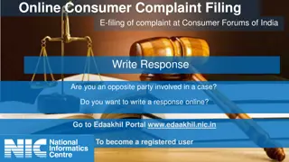 Online Consumer Complaint Filing and Response Process in India