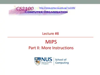 Understanding MIPS Part II: Memory Organization and Instructions