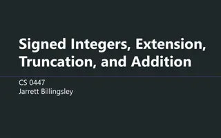 Understanding Signed Integers and Addition in Computational Systems