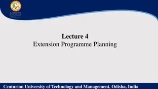 Extension Programme Planning