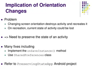Preserving Activity State in Android Development