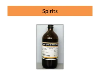 Understanding Spirits and Their Uses in Therapeutics and Flavoring