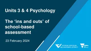 The Ins and Outs of School-Based Assessment in VCE Psychology