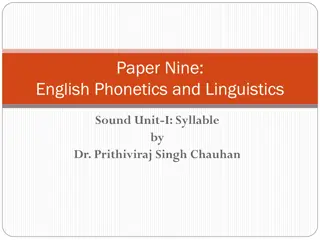 Understanding English Syllables: Phonetics and Linguistics Insights