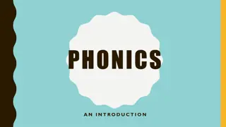 Phonics: An Introduction to Systematic Synthetic Approach