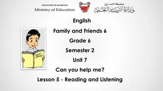 Reading and Listening: How People Help Others - Lesson 5 English Family and Friends Grade 6 Unit 7
