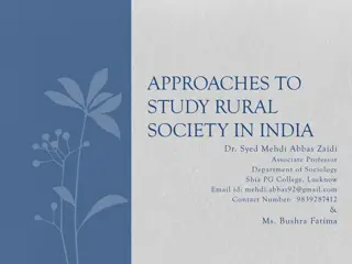 Approaches to Study Rural Society in India