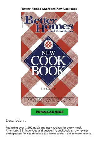 Download⚡️PDF❤️ Better Homes & Gardens New Cookbook