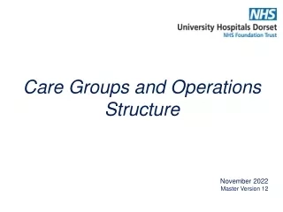 Care Groups and Operations Structure