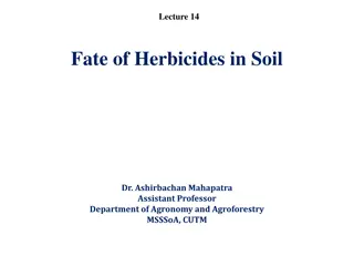 Understanding the Fate of Herbicides in Soil