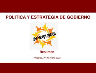 Government Strategy and Future Analysis in Arequipa - January 2023