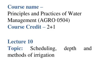 Understanding Irrigation Scheduling for Optimal Crop Yield
