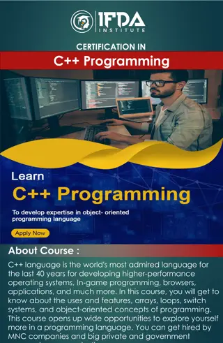 Comprehensive C++ Programming Certification Course Overview