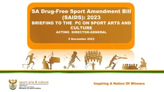 South African Institute for Drug-Free Sport Amendment Bill Briefing 2023