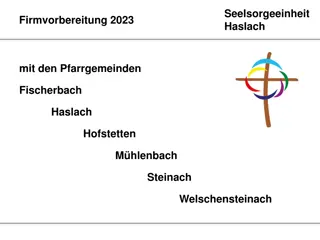 Seelsorgeeinheit Haslach Firmvorbereitung 2023: Program Overview