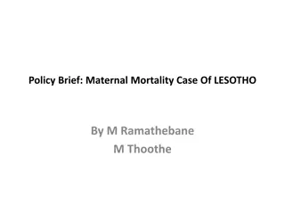 Addressing Maternal Mortality in Lesotho: A Call to Action