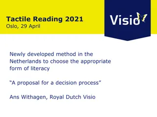 Tactile Reading Method Proposal for Choosing Literacy Forms